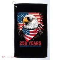 America USA 250 Years Quarter Millennial Eagle Golf Towel thumb 0