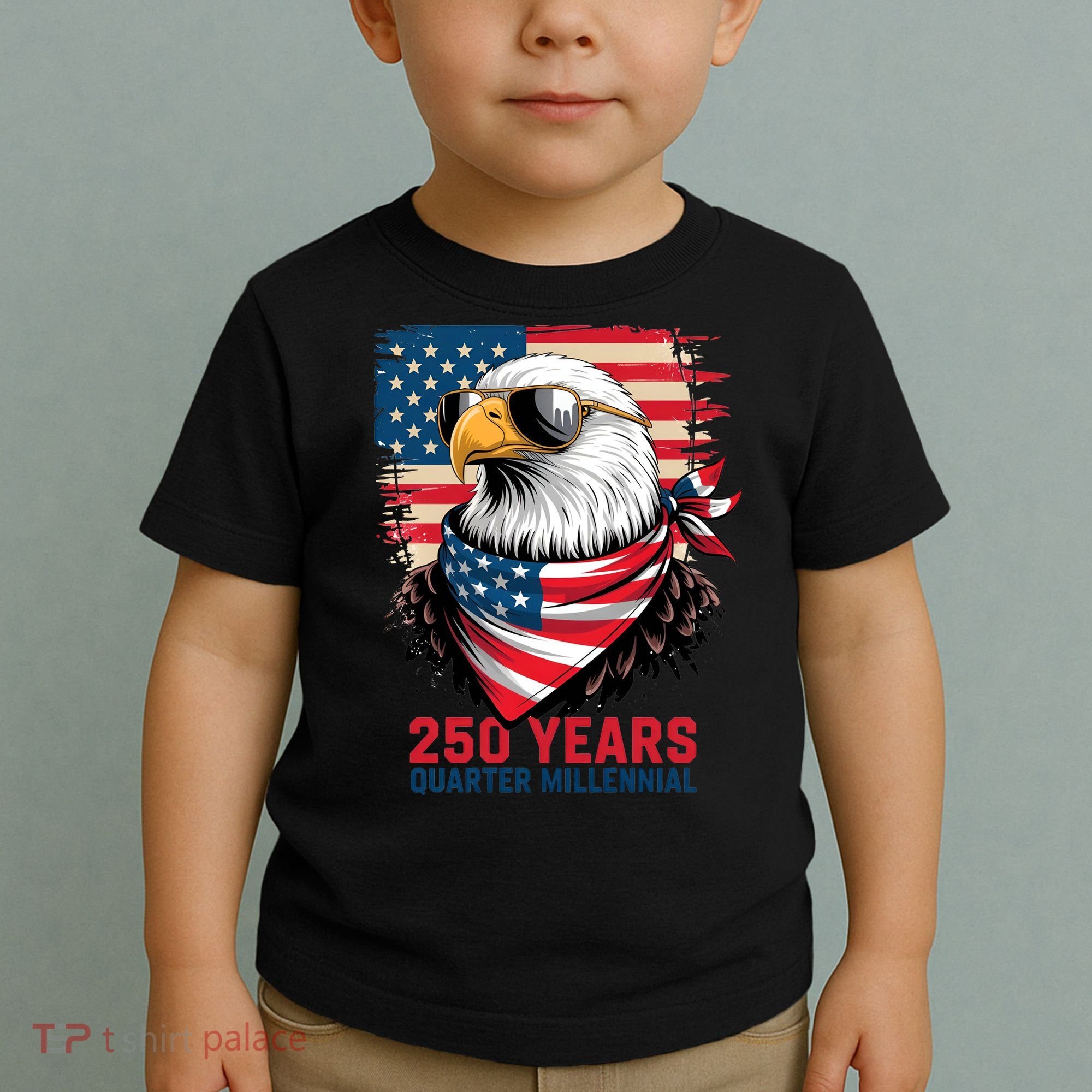 America USA 250 Years Quarter Millennial Eagle Toddler T-Shirt