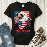 America USA 250 Years Quarter Millennial Eagle Women's T-Shirt thumb 3