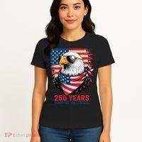 America USA 250 Years Quarter Millennial Eagle Women's T-Shirt thumb 4
