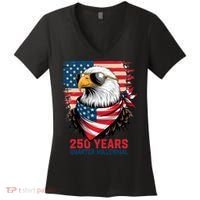 America USA 250 Years Quarter Millennial Eagle Women's V-Neck T-Shirt thumb 0