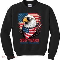 America USA 250 Years Quarter Millennial Eagle Kids Sweatshirt thumb 0