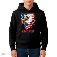 America USA 250 Years Quarter Millennial Eagle Kids Hoodie thumb 4