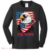 America USA 250 Years Quarter Millennial Eagle Kids Long Sleeve Shirt thumb 0