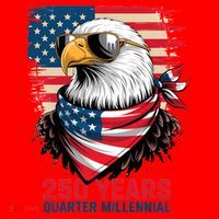 America USA 250 Years Quarter Millennial Eagle Santa Hat thumb 1