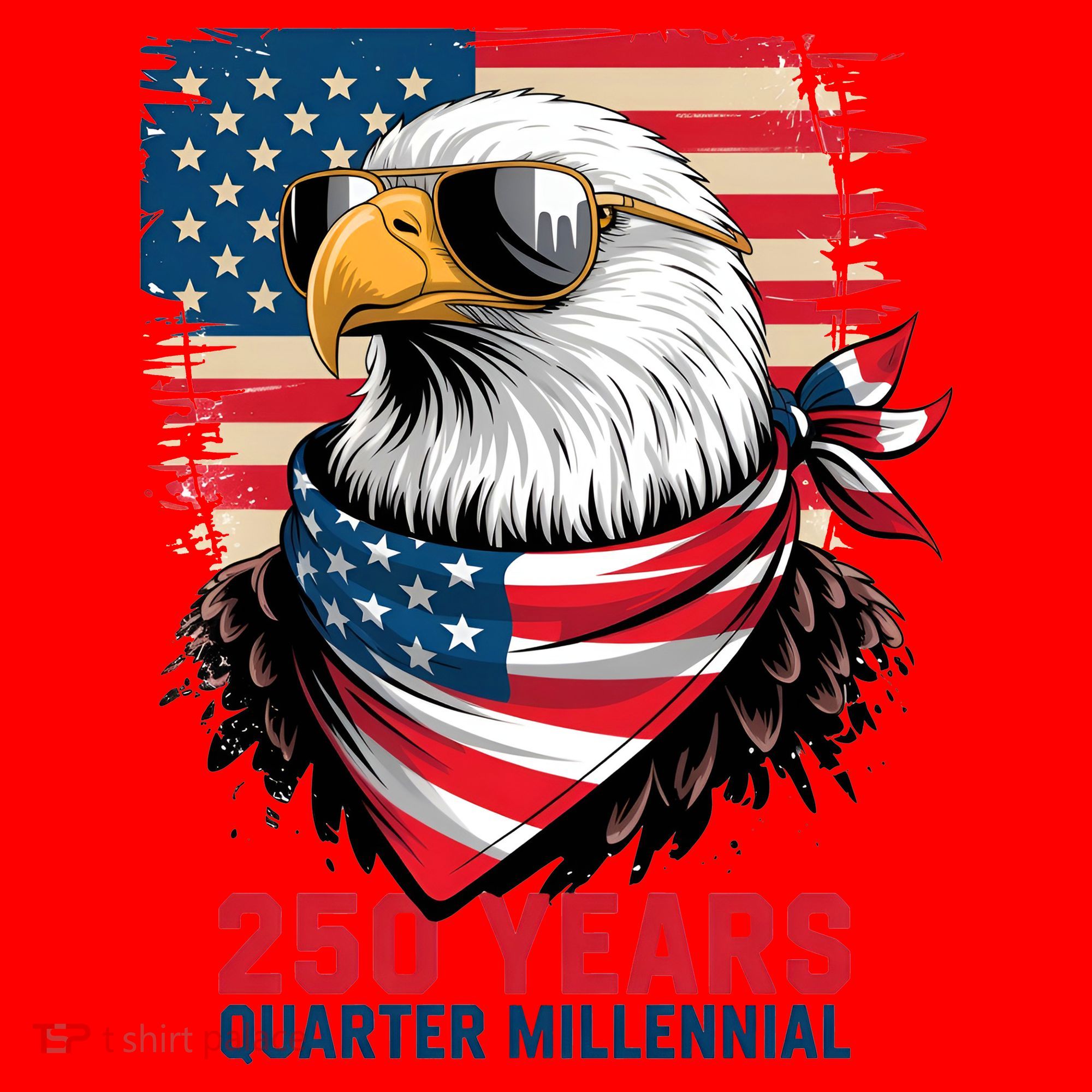 America USA 250 Years Quarter Millennial Eagle Santa Hat