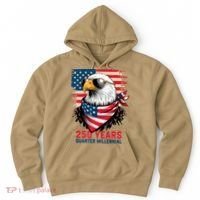 America USA 250 Years Quarter Millennial Eagle Hoodie thumb 0
