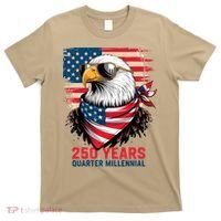America USA 250 Years Quarter Millennial Eagle T-Shirt thumb 0