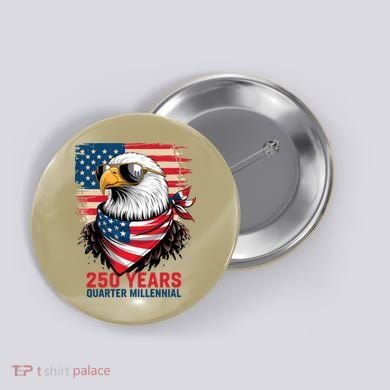 America USA 250 Years Quarter Millennial Eagle Button