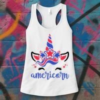American Unicorn 4th Of July Women's Tank Top thumb 3