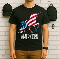 Americorn Unicorn 4th Of July Mericorn Merica T-Shirt thumb 6