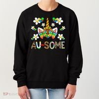 Ausome Unicorn Autism Awareness Neurodiversity Celebration Gift Women's Sweatshirt thumb 0