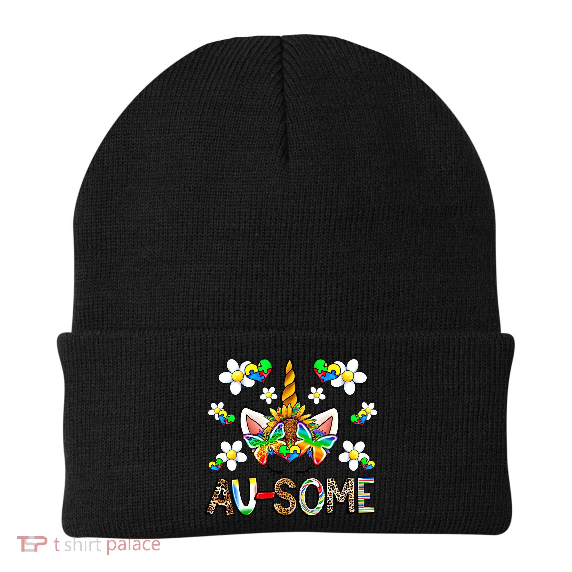 Ausome Unicorn Autism Awareness Neurodiversity Celebration Gift Beanie