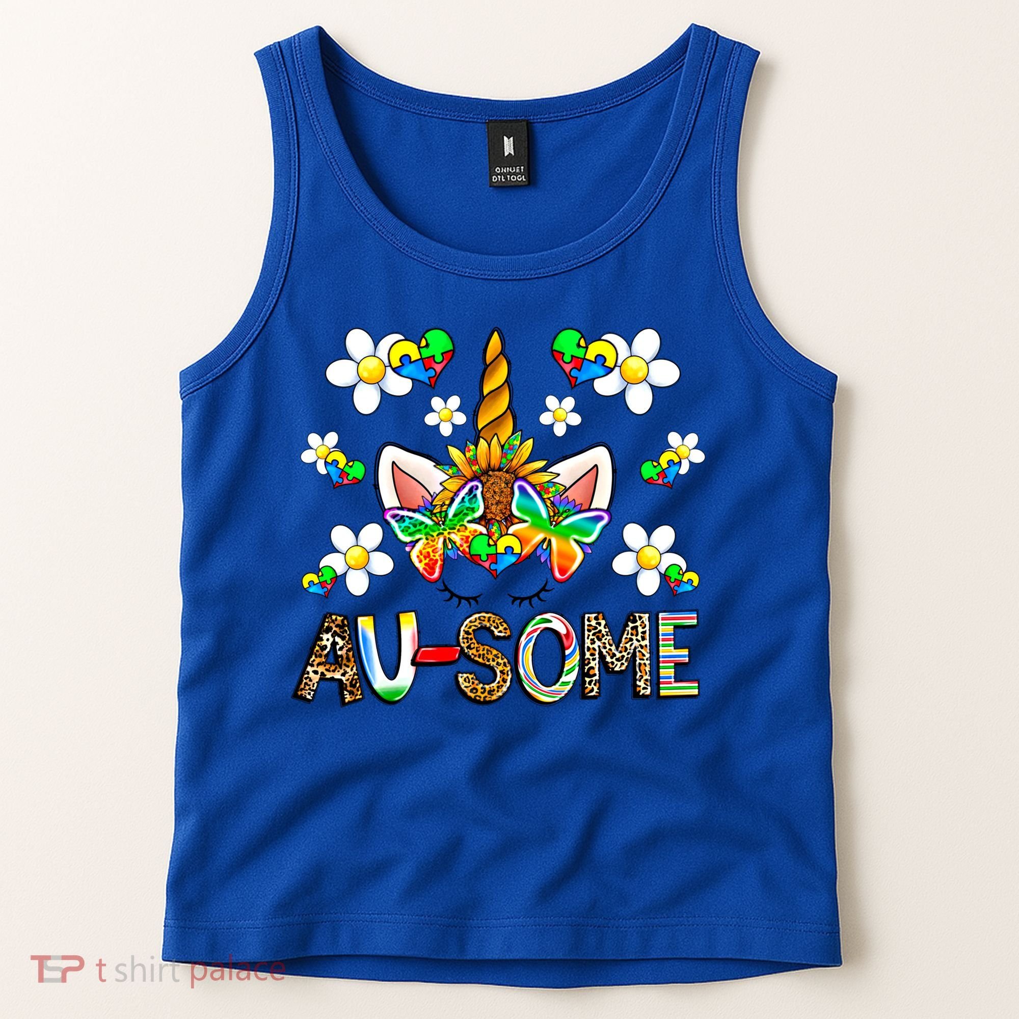 Ausome Unicorn Autism Awareness Neurodiversity Celebration Gift Tank Top