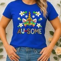 Ausome Unicorn Autism Awareness Neurodiversity Celebration Gift Women's T-Shirt thumb 2