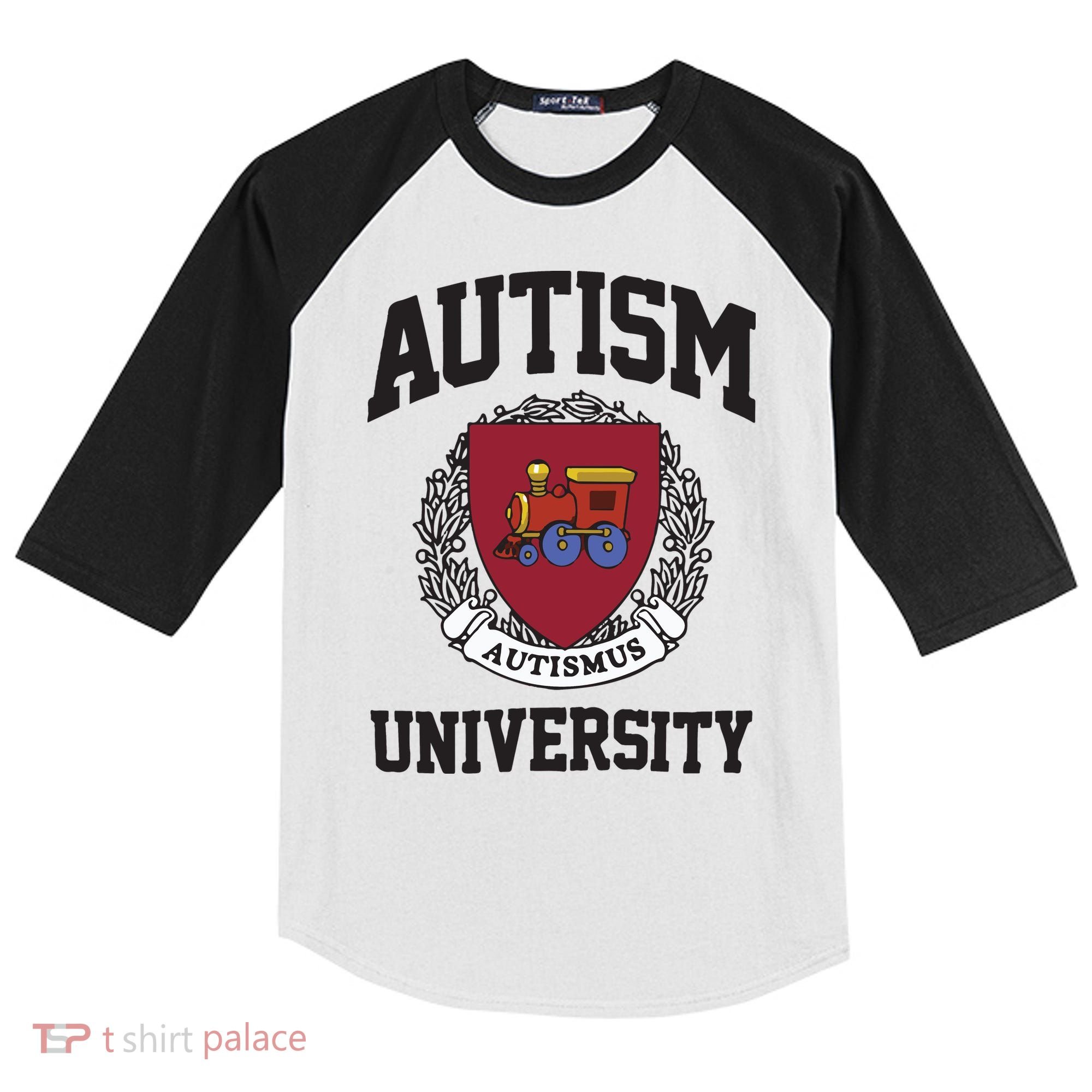 Autism University Autismus Kids Colorblock Raglan Jersey