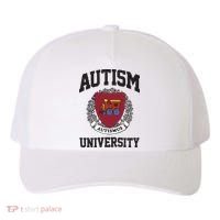 Autism University Autismus Yupoong Adult 5-Panel Trucker Hat thumb 0