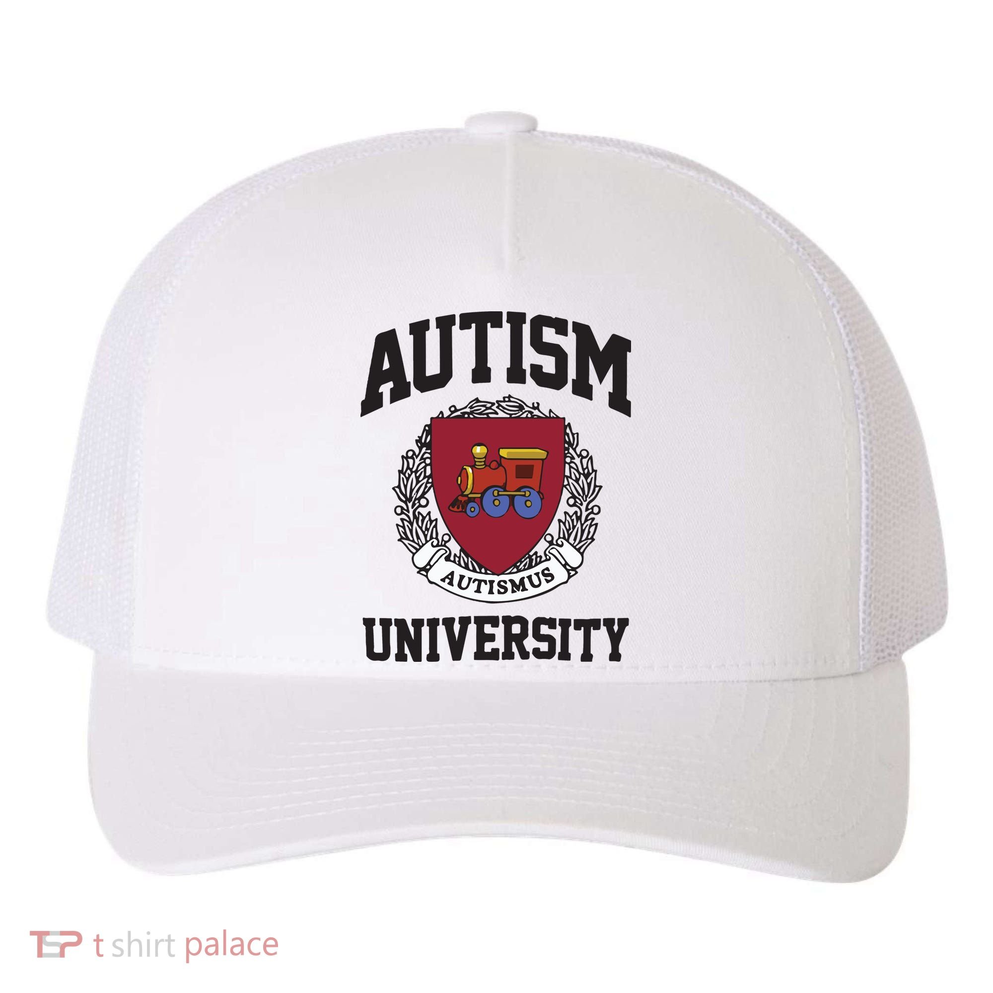 Autism University Autismus Yupoong Adult 5-Panel Trucker Hat