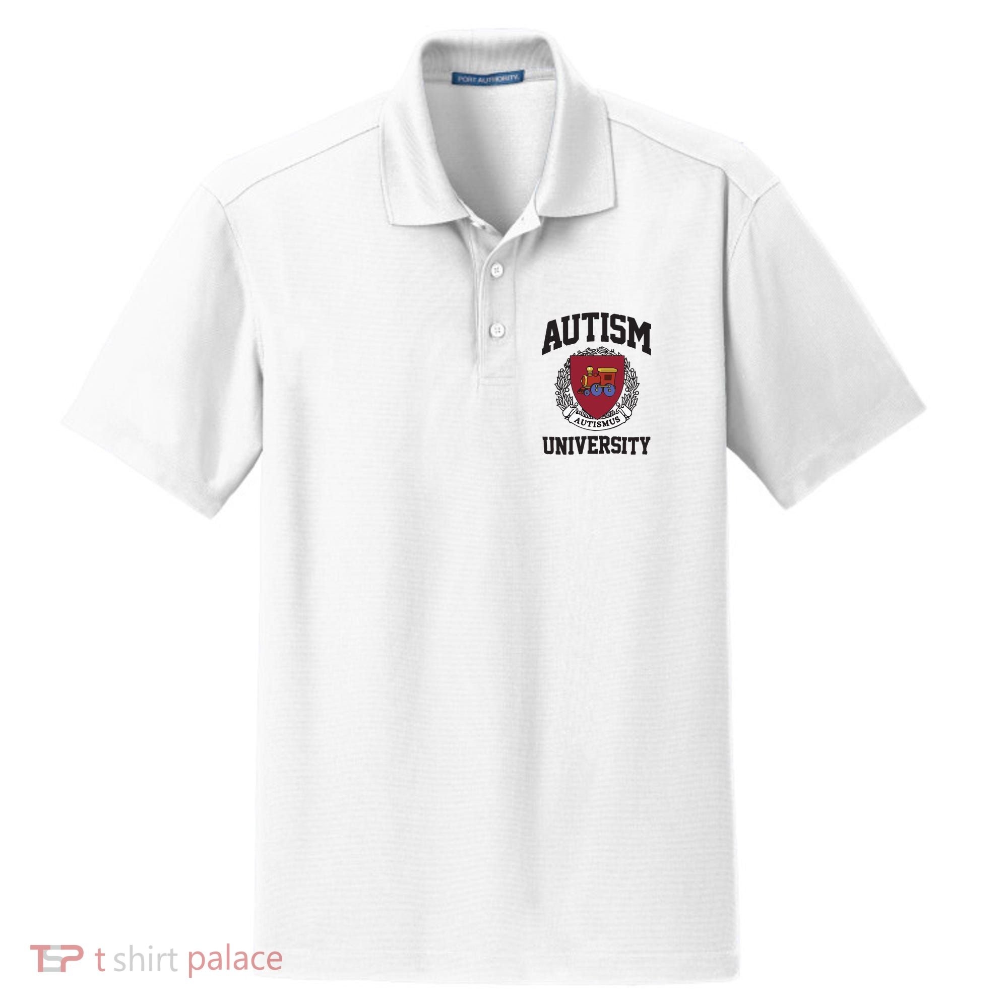 Autism University Autismus Dry Zone Grid Polo