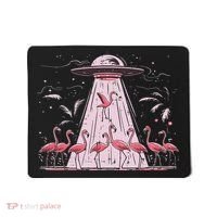 Alien Ufo Abducting Flamingos Funny Women Mousepad thumb 0