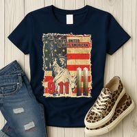Always United Always American September 11 Memorial Women's T-Shirt thumb 3