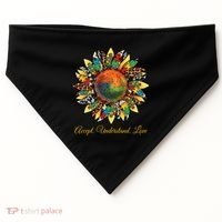 Accept Understand And Love Autism Awareness Sunflower USA-Made Doggie Bandana thumb 0