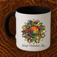 Accept Understand And Love Autism Awareness Sunflower Coffee Mug thumb 2