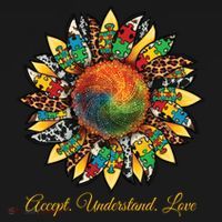 Accept Understand And Love Autism Awareness Sunflower Women's Hoodie thumb 2
