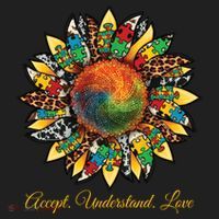 Accept Understand And Love Autism Awareness Sunflower Hat thumb 2