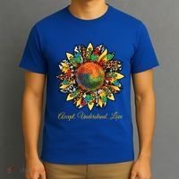 Accept Understand And Love Autism Awareness Sunflower T-Shirt thumb 3