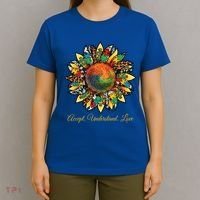 Accept Understand And Love Autism Awareness Sunflower T-Shirt thumb 4