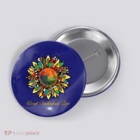 Accept Understand And Love Autism Awareness Sunflower Button thumb 0