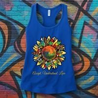 Accept Understand And Love Autism Awareness Sunflower Women's Tank Top thumb 3