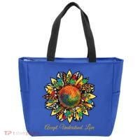 Accept Understand And Love Autism Awareness Sunflower Tote Bag thumb 0