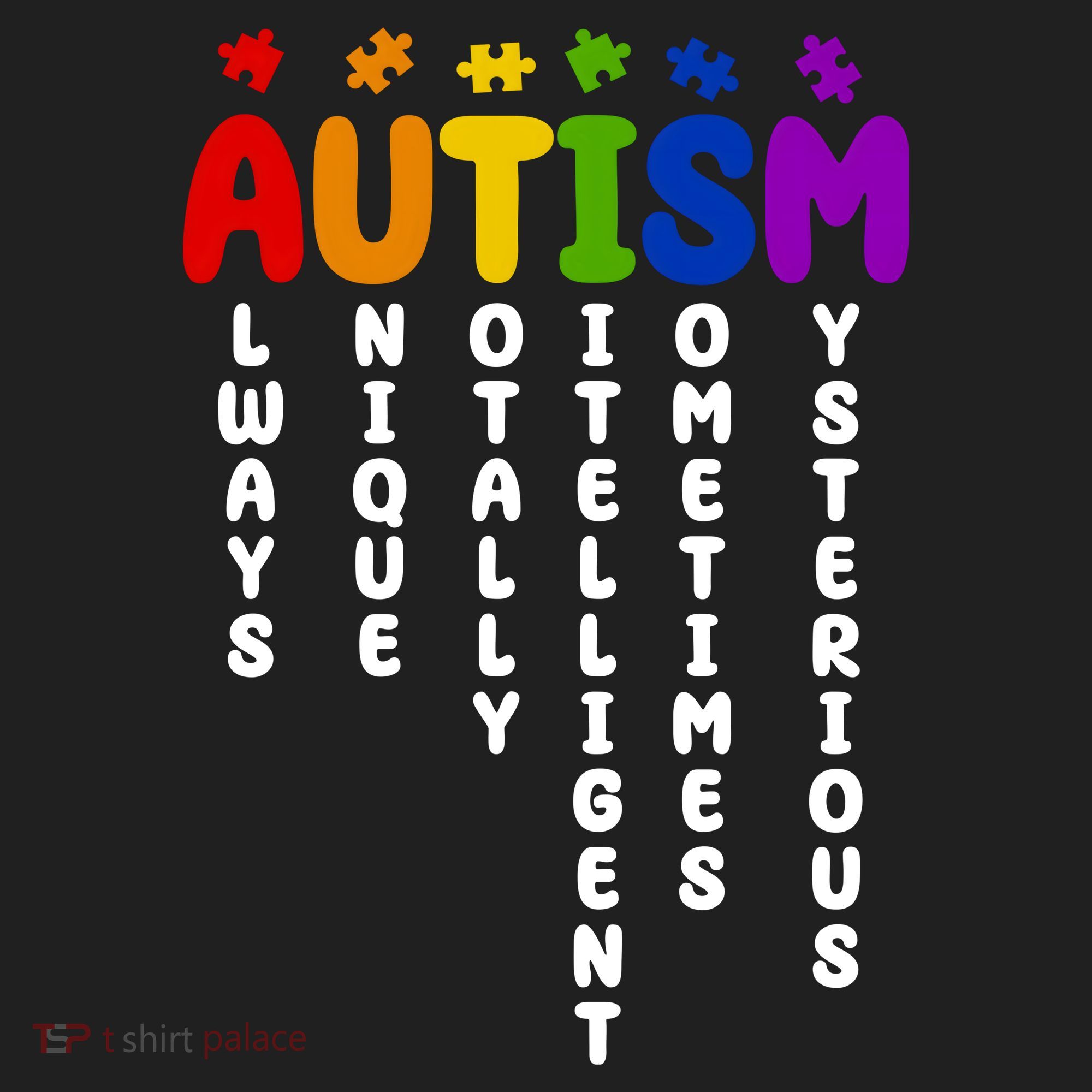 Always Unique Autism Definition Quote 7 Panel Mesh Trucker Snapback Hat