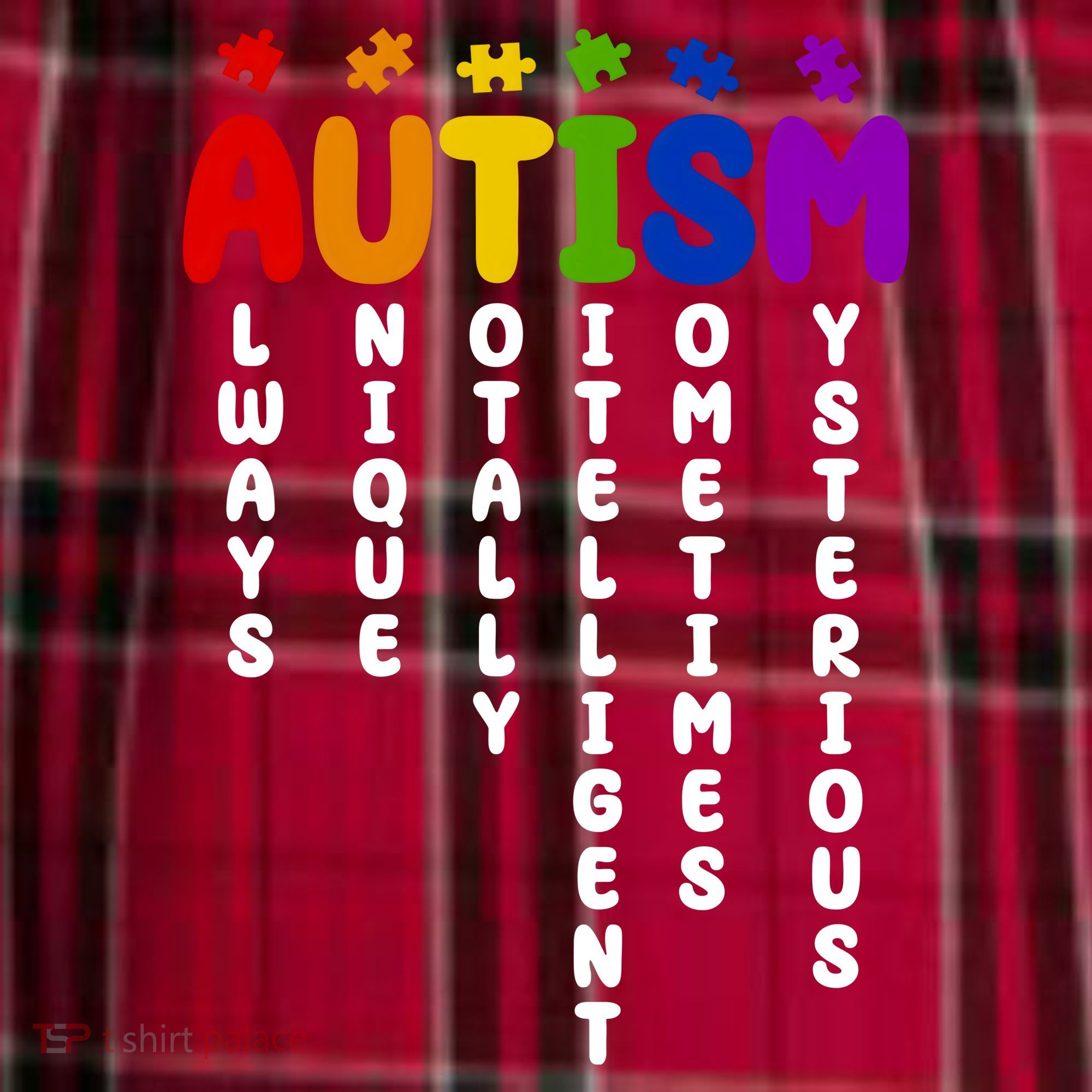 Always Unique Autism Definition Quote Men's Flannel Plaid Pajama Pants