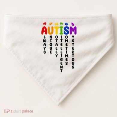 Always Unique Autism Definition Quote USA-Made Doggie Bandana