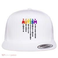 Always Unique Autism Definition Quote Flat Bill Trucker Hat thumb 0