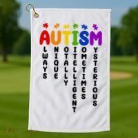 Always Unique Autism Definition Quote Golf Towel thumb 1