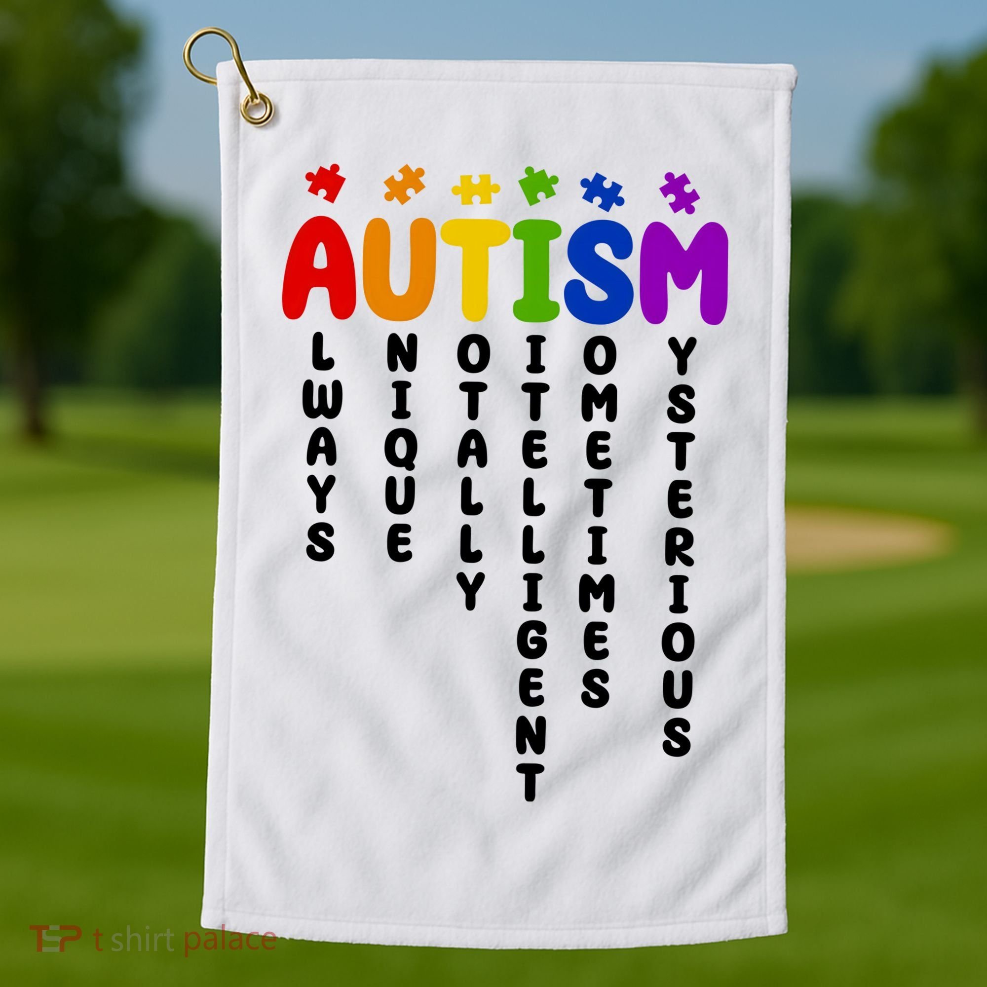 Always Unique Autism Definition Quote Golf Towel