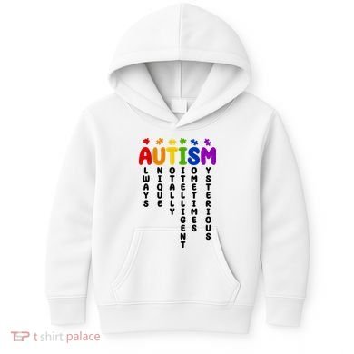 Always Unique Autism Definition Quote Kids Hoodie