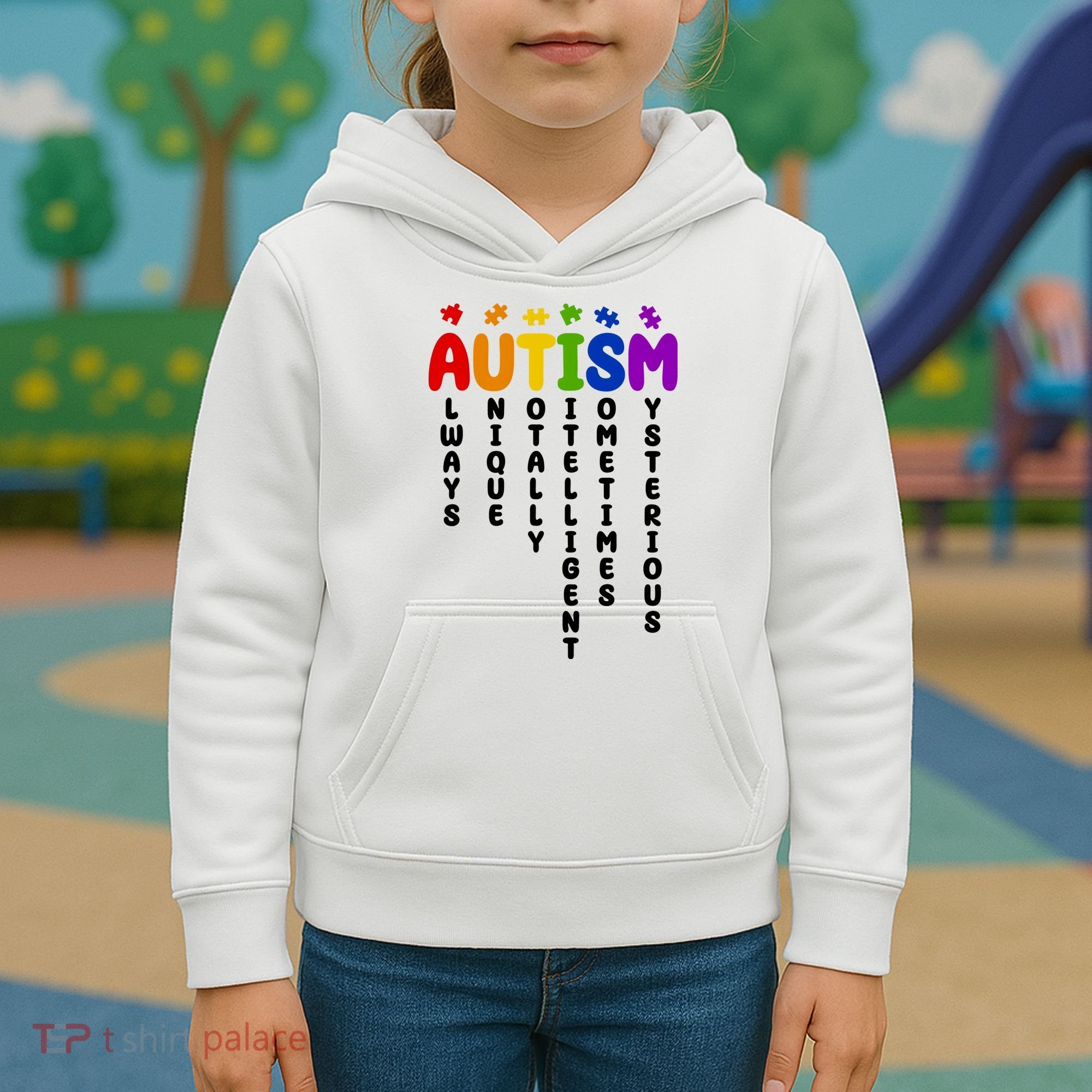Always Unique Autism Definition Quote Kids Hoodie