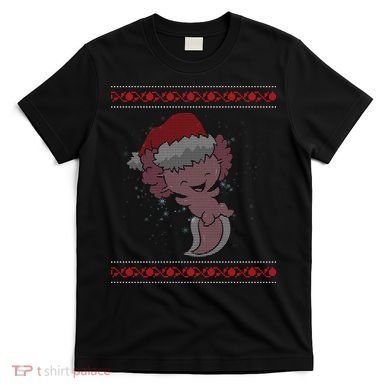 Axolotl Ugly Christmas Sweater Design T-Shirt