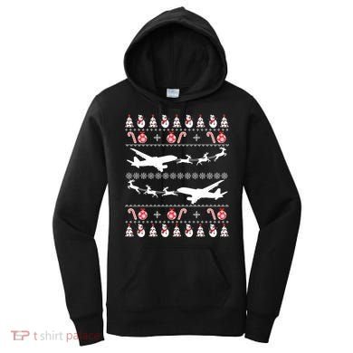 Airplanes Ugly Christmas Cute Gift Xmas Costume Women's Hoodie