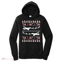 Airplanes Ugly Christmas Cute Gift Xmas Costume Women's Hoodie thumb 0