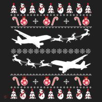 Airplanes Ugly Christmas Cute Gift Xmas Costume Golf Towel thumb 3