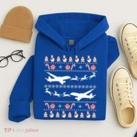 Airplanes Ugly Christmas Cute Gift Xmas Costume Hoodie thumb 4