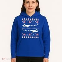 Airplanes Ugly Christmas Cute Gift Xmas Costume Hoodie thumb 5
