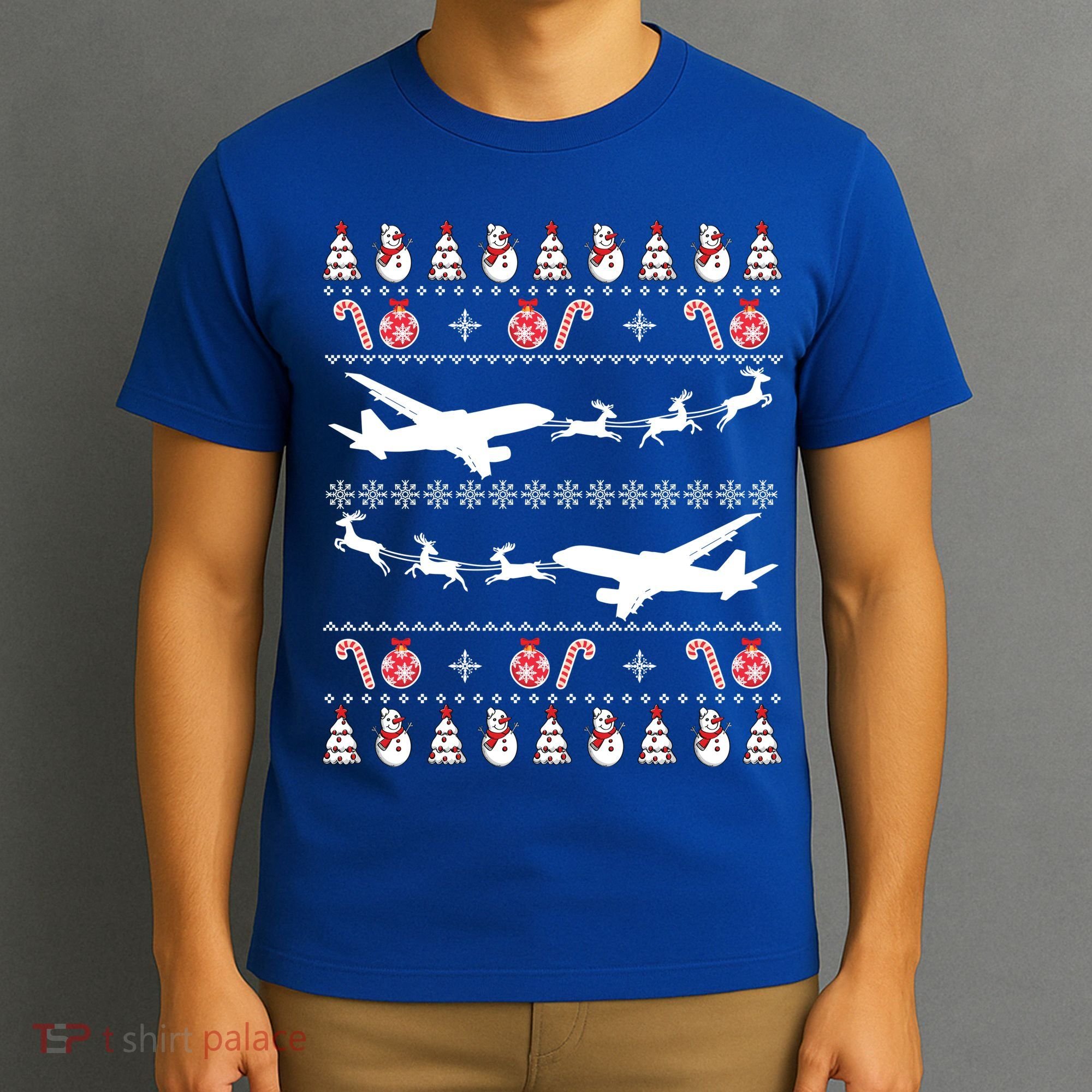 Airplanes Ugly Christmas Cute Gift Xmas Costume T-Shirt