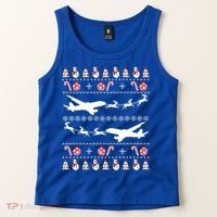 Airplanes Ugly Christmas Cute Gift Xmas Costume Tank Top thumb 2